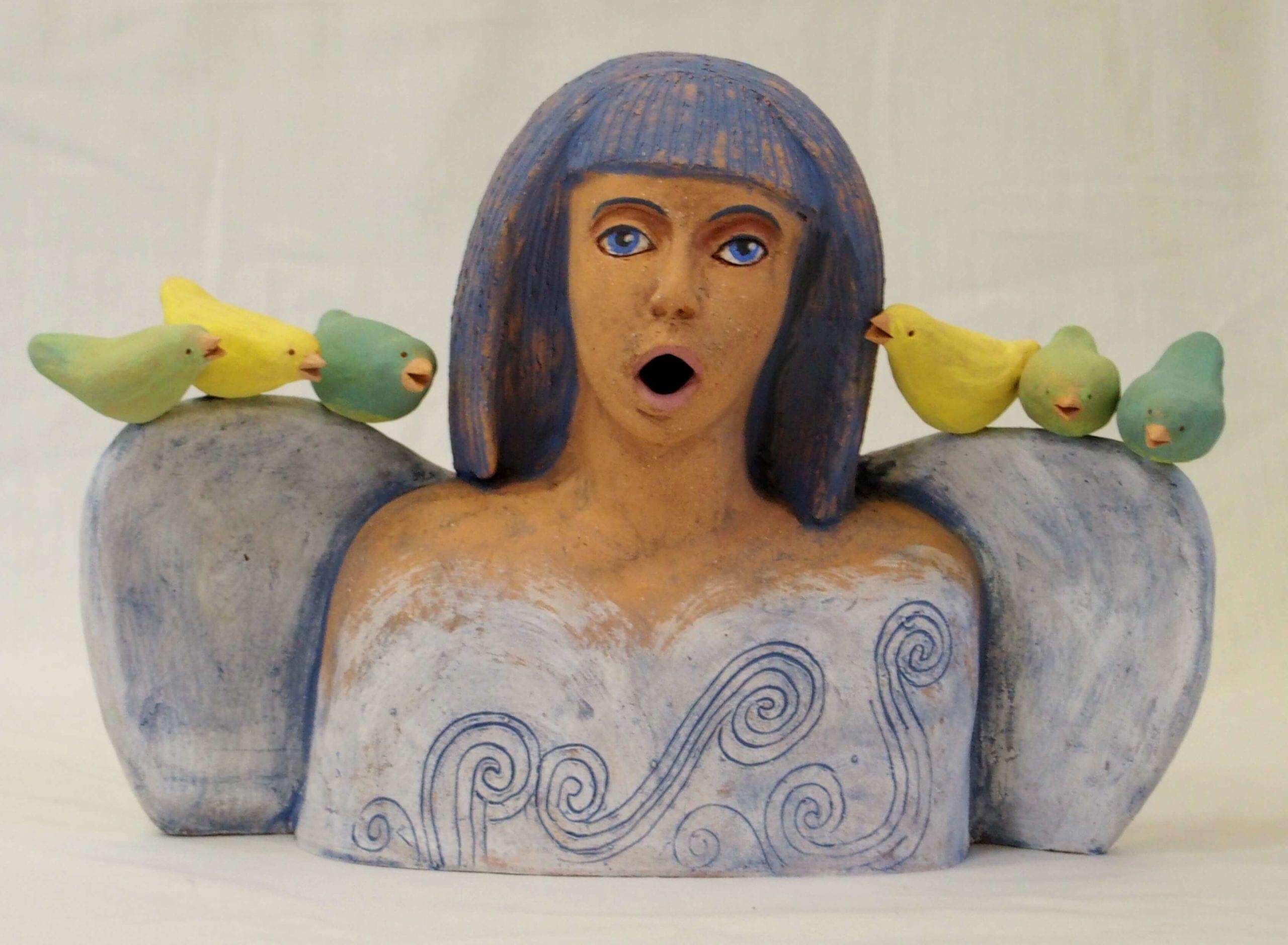 Singing Angel with Birds