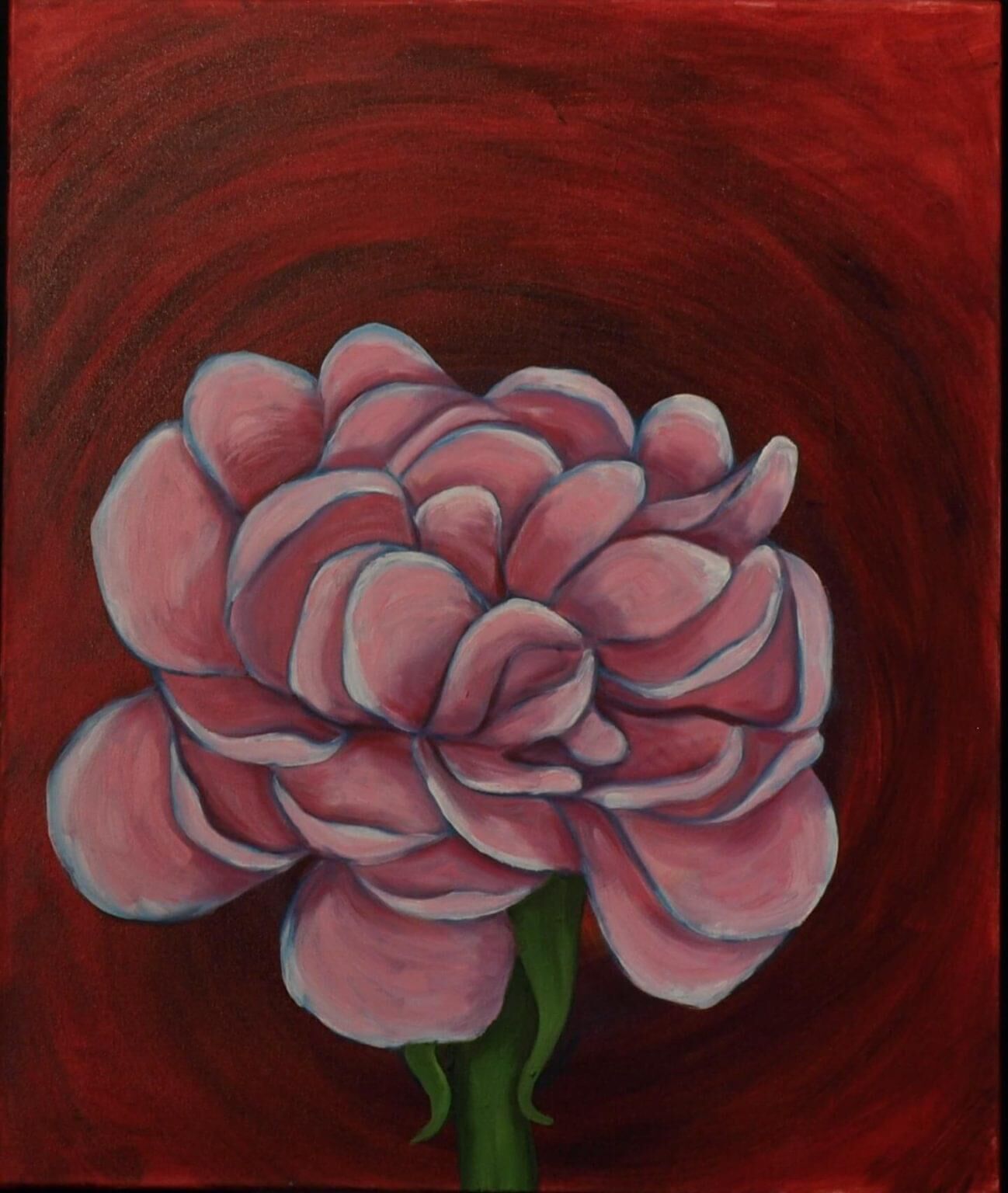 I blossom, oil painting by Robyn Varpins