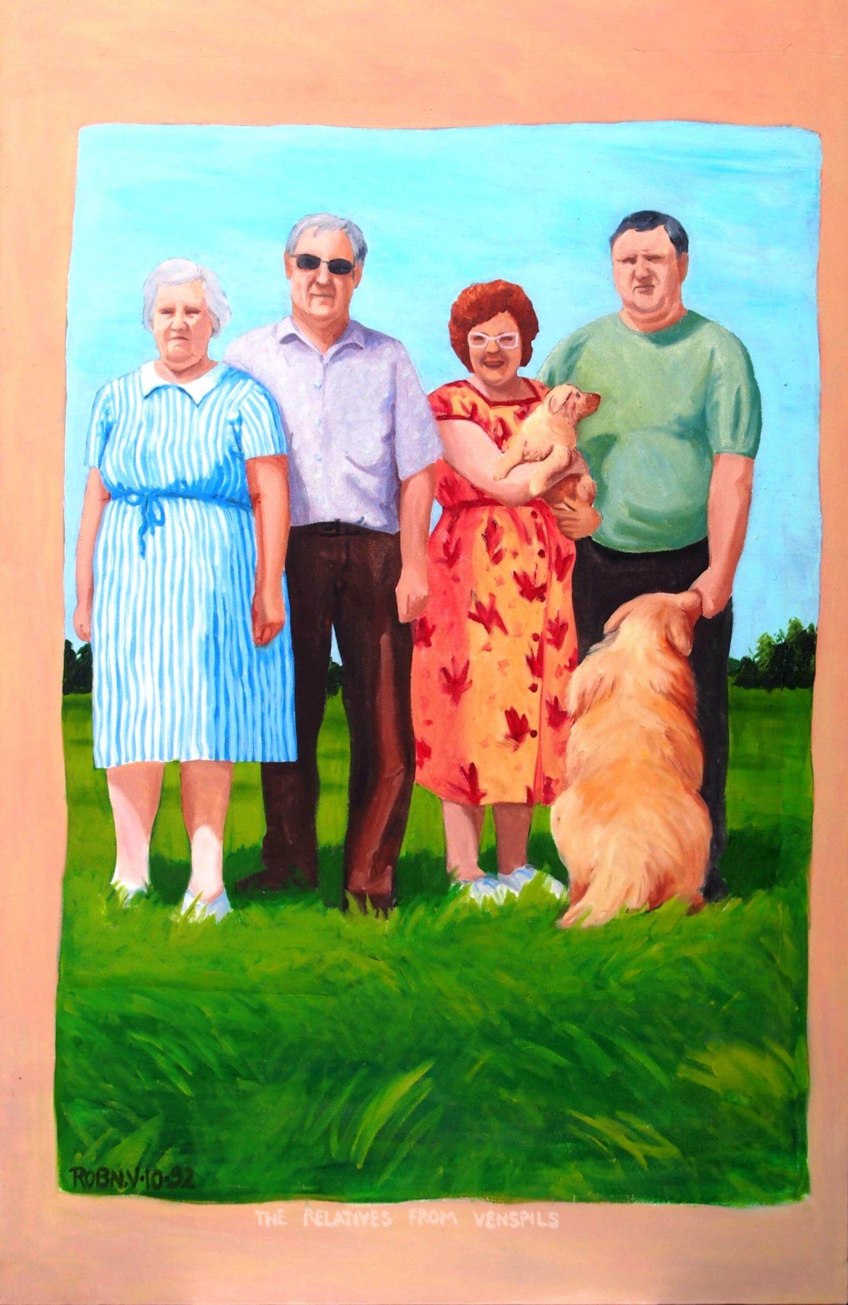 The Relatives from Venspils, oil painting by Robyn Varpins